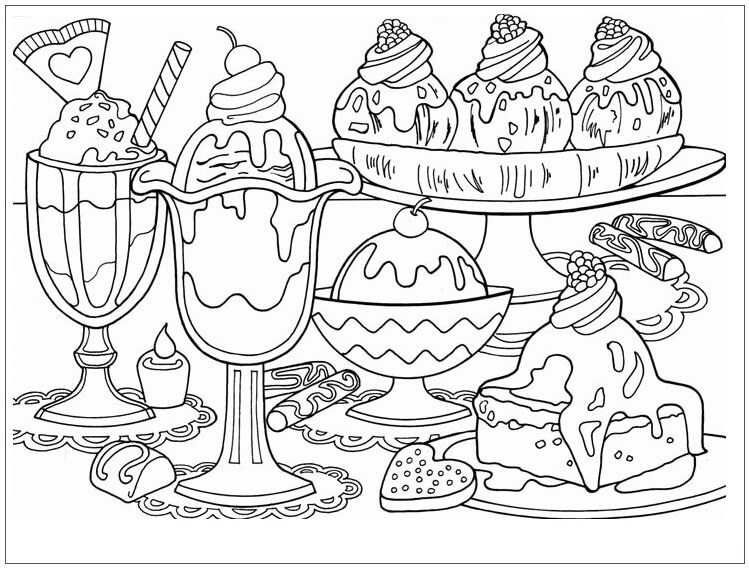 Dibujo de Mejor Postre para Colorear