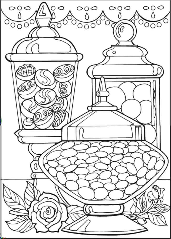 Dibujo de Postre Dulce para Colorear
