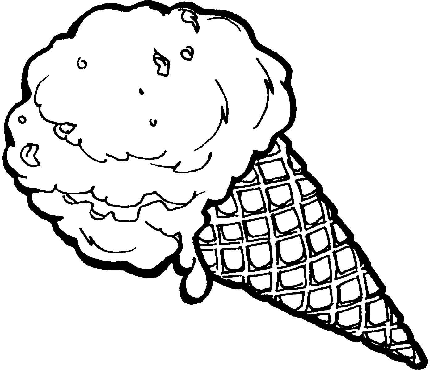 Dibujo de Postre Helado para Colorear