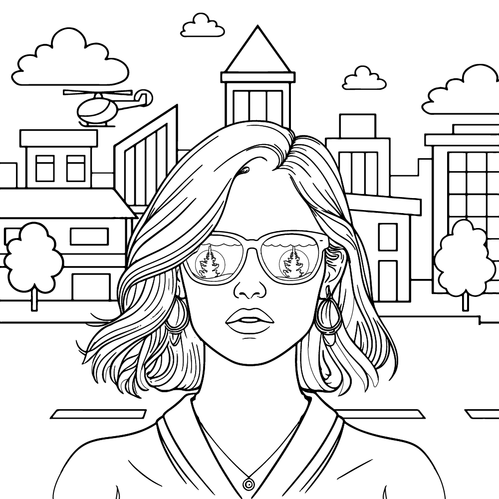 Dibujo de Coloring Sheet Of Preppy Girl Coloring Pagepng para Colorear