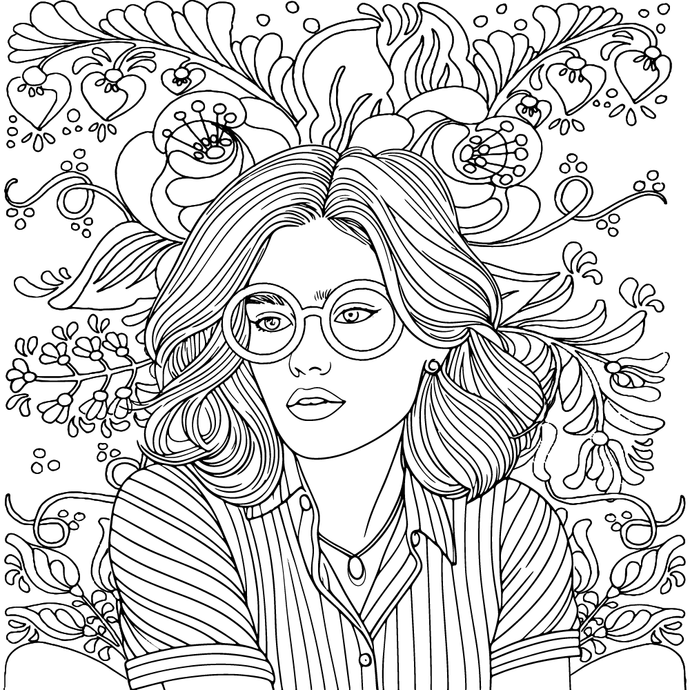 Dibujo de Preppy Coloring Pagepng para Colorear