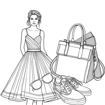 Dibujo de Preppy Design Coloring Pagepng para Colorear