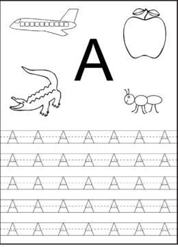 Dibujo de Palabra a para Colorear