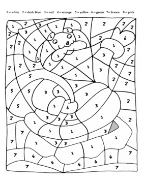 Dibujo de Santa por números para Colorear