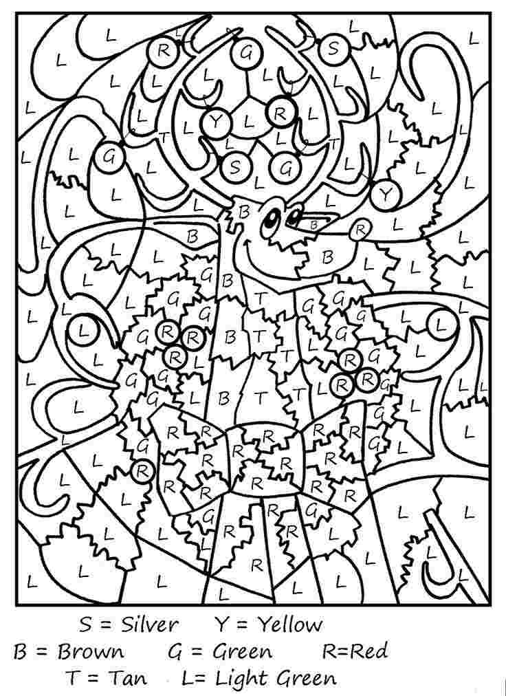 Dibujo de Un Ciervo por números para Colorear