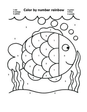 Dibujo de Un Pez por números para Colorear