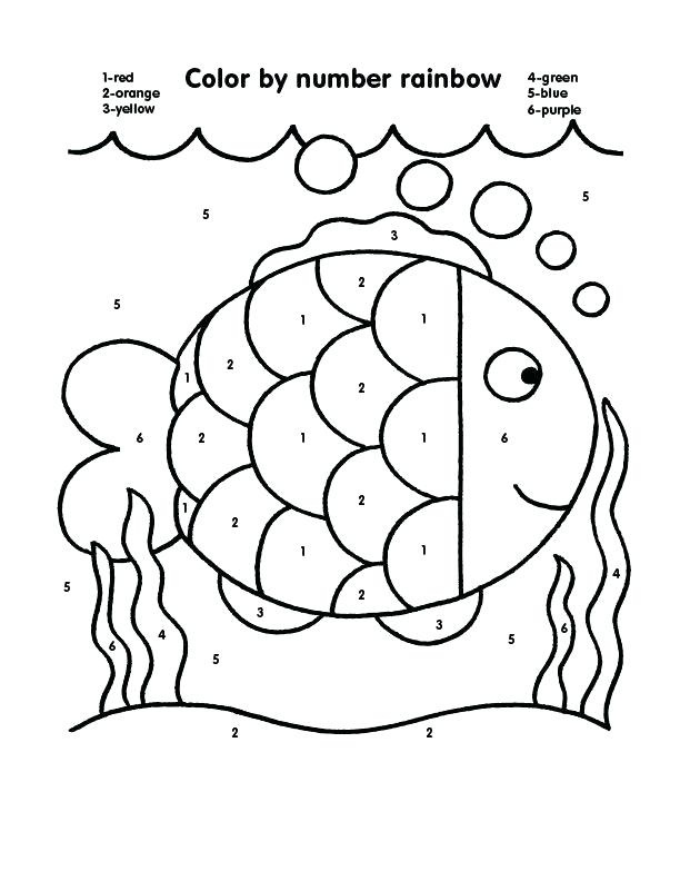 Dibujo de Un Pez por números para Colorear