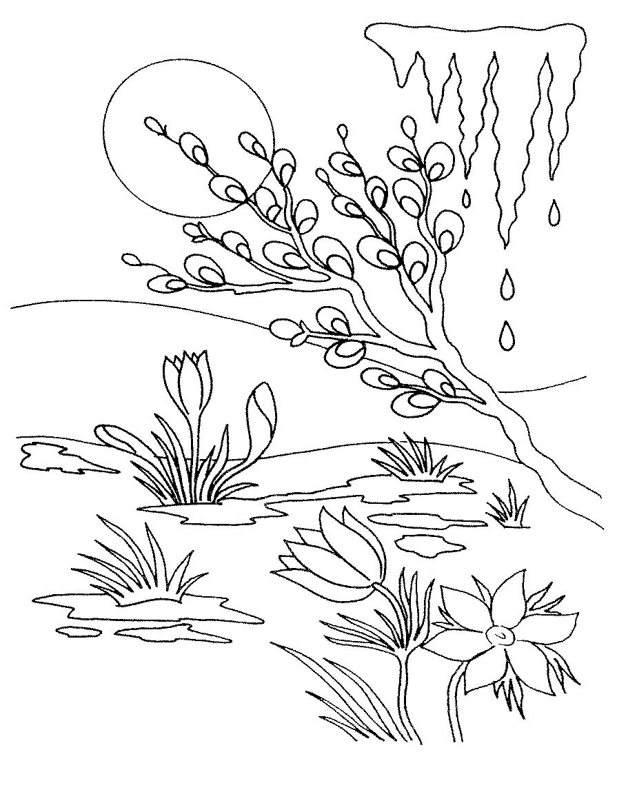 Dibujo de Gran Primavera para Colorear