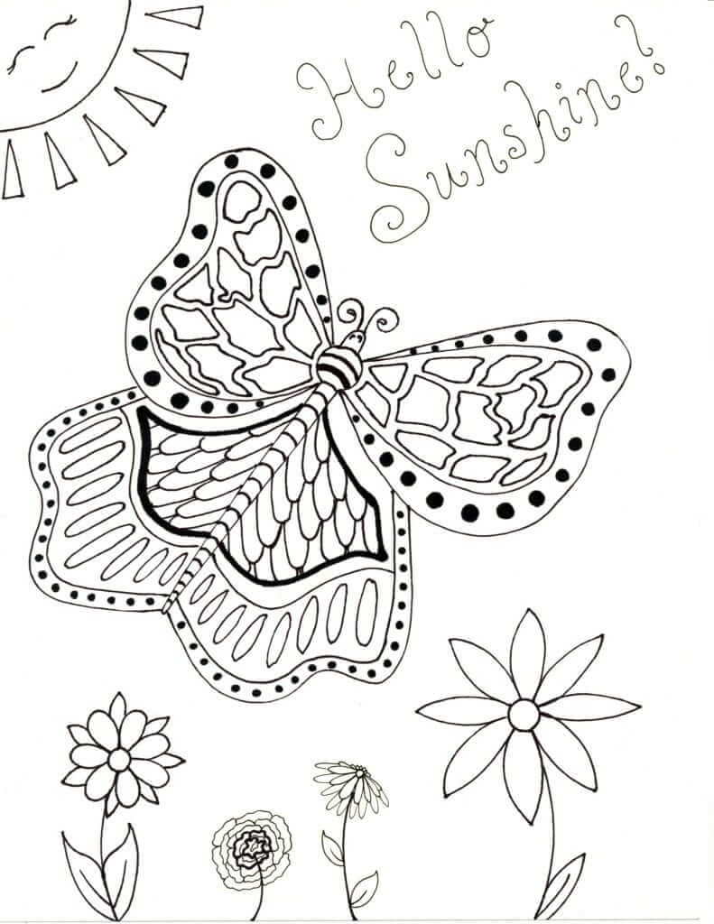 Dibujo de Hola Luz de Sol para Colorear