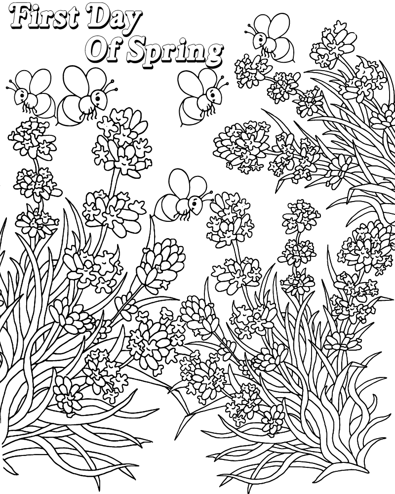 Dibujo de First Day Of Spring Coloring Page para Colorear
