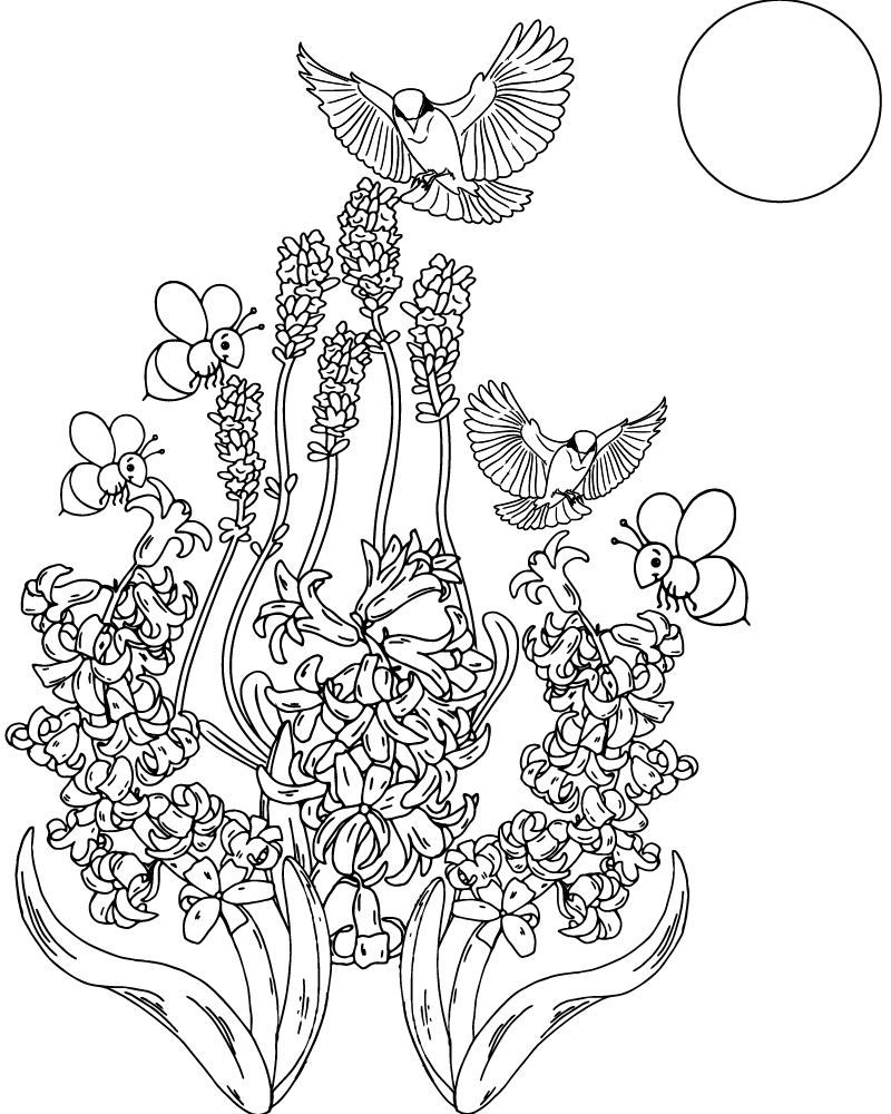 Dibujo de Free First Day Of Spring Coloring Page para Colorear