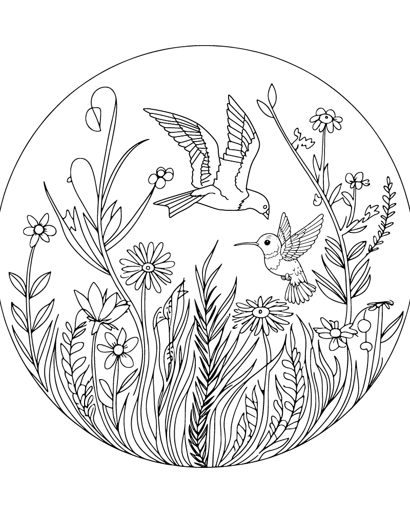 Dibujo de Free Spring Equinox Coloring Page para Colorear