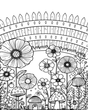 Dibujo de Spring Garden Coloring Page para Colorear