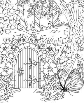 Dibujo de Spring Landscape Coloring Page para Colorear