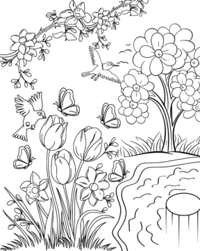 Dibujo de Spring Season Coloring Page para Colorear