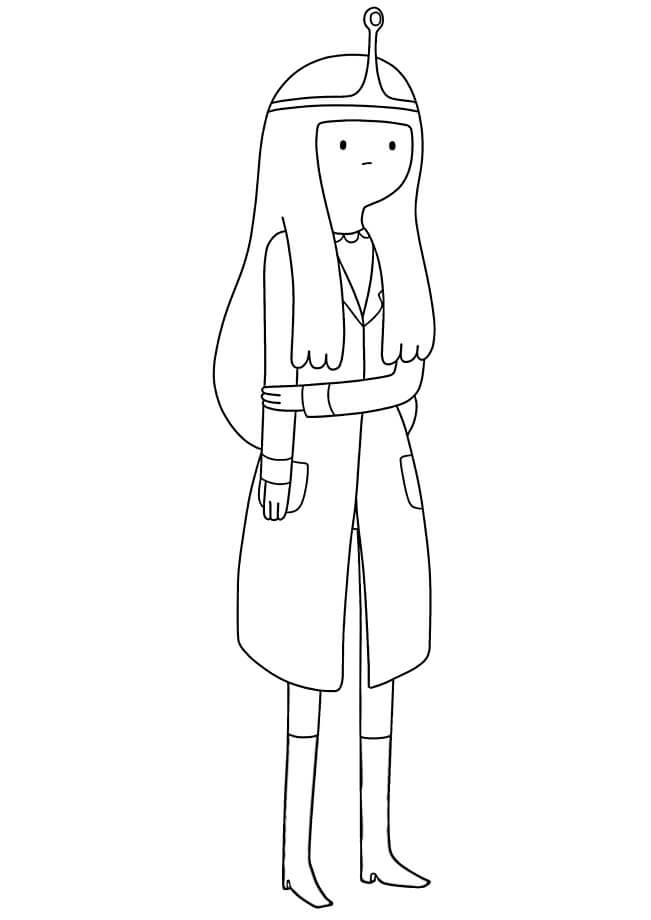 Dibujo de Bubblegum Princesa Simple para Colorear