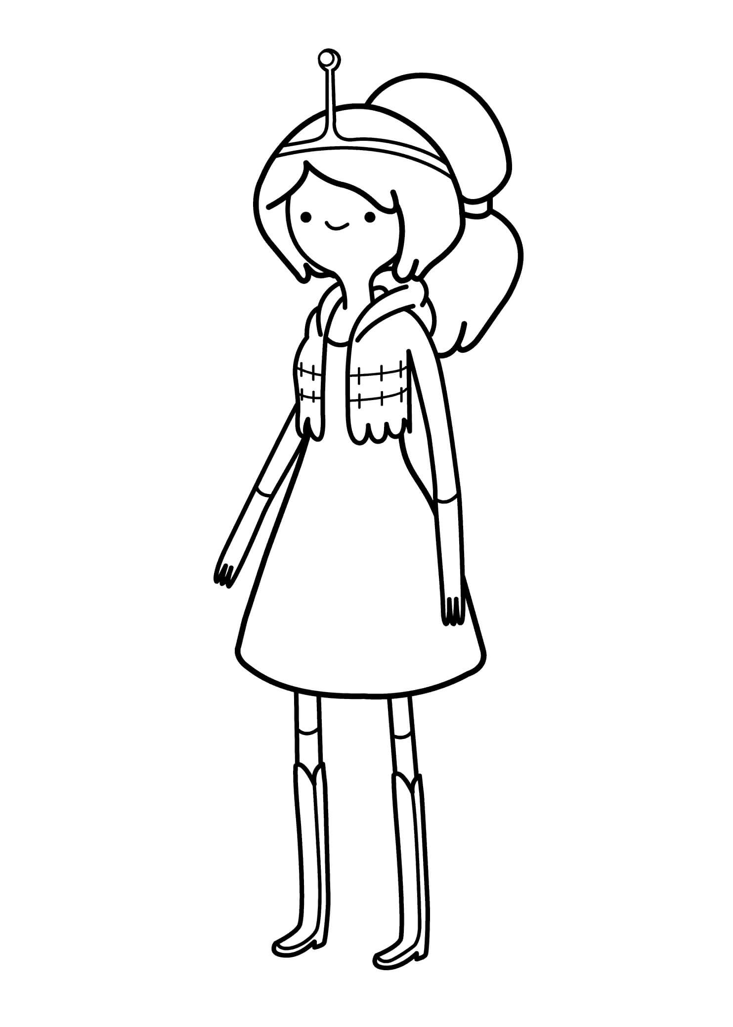 Dibujo de Dulce Princesa Sonriente para Colorear