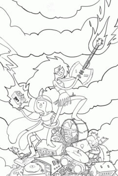 Dibujo de Marceline y la Princesa Bubblegum para Colorear