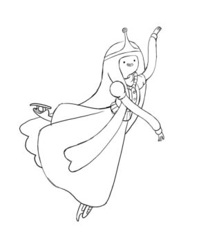 Dibujo de Princesa Bubblegum Bailando para Colorear