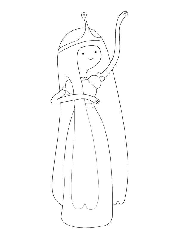 Dibujo de Princesa Bubblegum Normal para Colorear