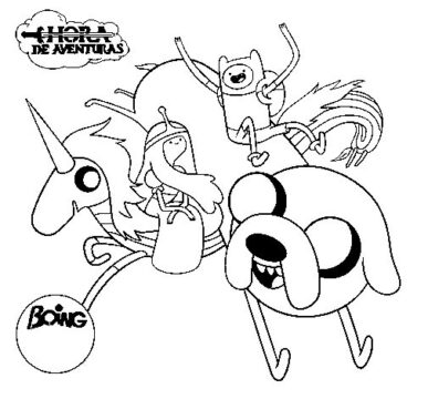 Dibujo de Princesa Bubblegum y Amigos para Colorear