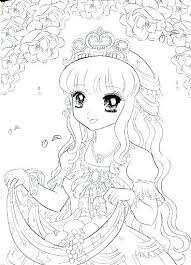 Dibujo de Cara Princesa Gracioso para Colorear