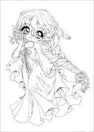 Dibujo de Princesa Chibi para Colorear
