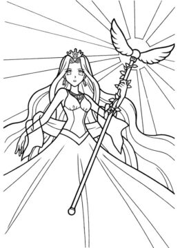 Dibujo de Princesa el Sol para Colorear