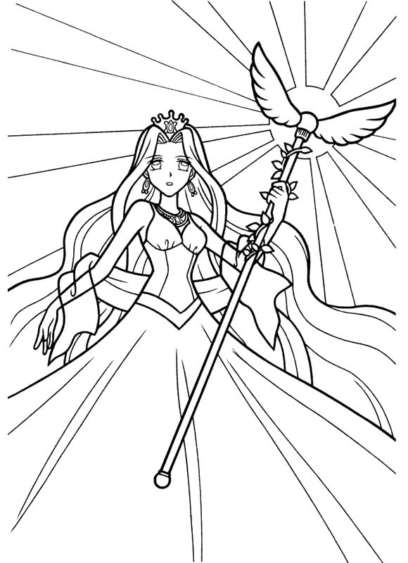 Dibujo de Princesa el Sol para Colorear