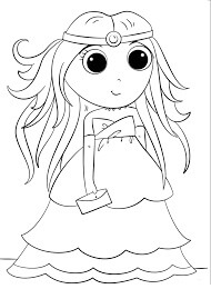 Dibujo de Princesa Feliz para Colorear