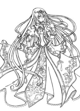 Dibujo de Princesa Hermosa para Colorear