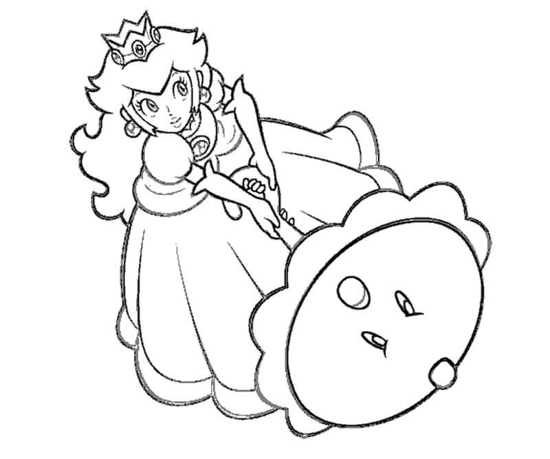 Dibujo de Gran Princesa Peach para Colorear
