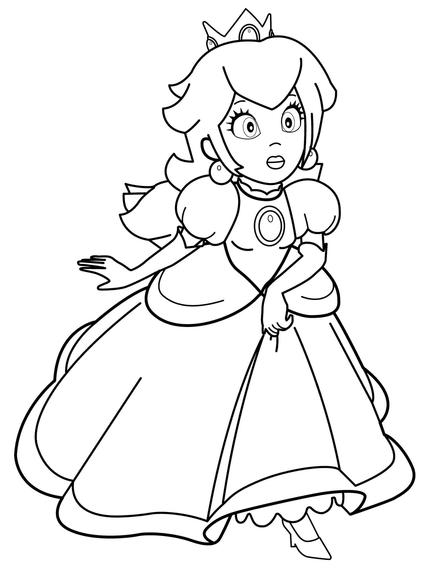 Dibujo de Perfecta Princesa Peach para Colorear