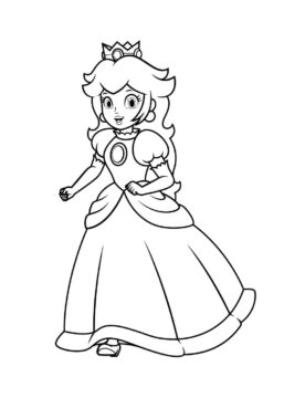 Dibujo de Princesa Peach Corriendo para Colorear