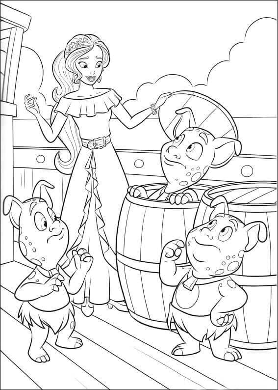 Dibujo de Elena Noblins Elena de Avalor para Colorear