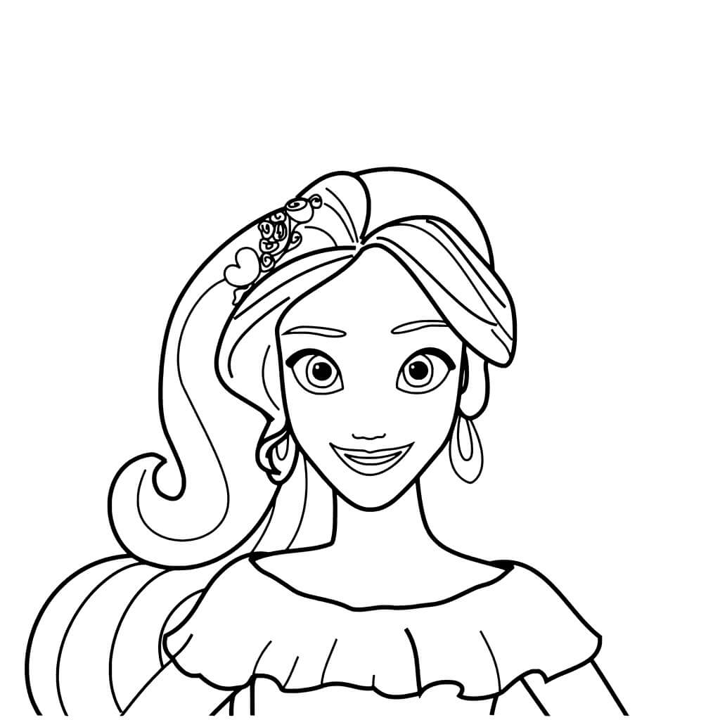 Dibujo de Enfrenta a la Princesa Elena para Colorear
