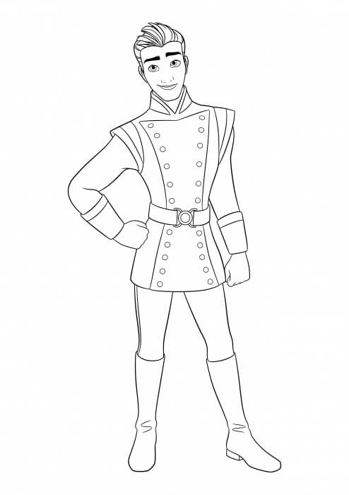 Dibujo de Gabe Sonriendo para Colorear