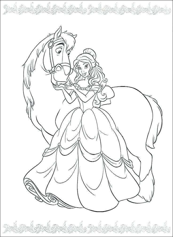 Dibujo de La Princesa Elena y la Casa para Colorear