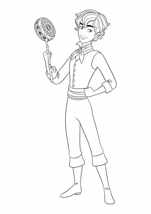 Dibujo de Mateo Sonriendo para Colorear