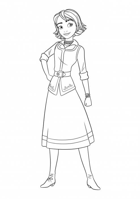 Dibujo de Naomi Sonriendo para Colorear