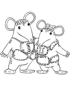 Dibujo de Clangers pequeños y pequeños para Colorear