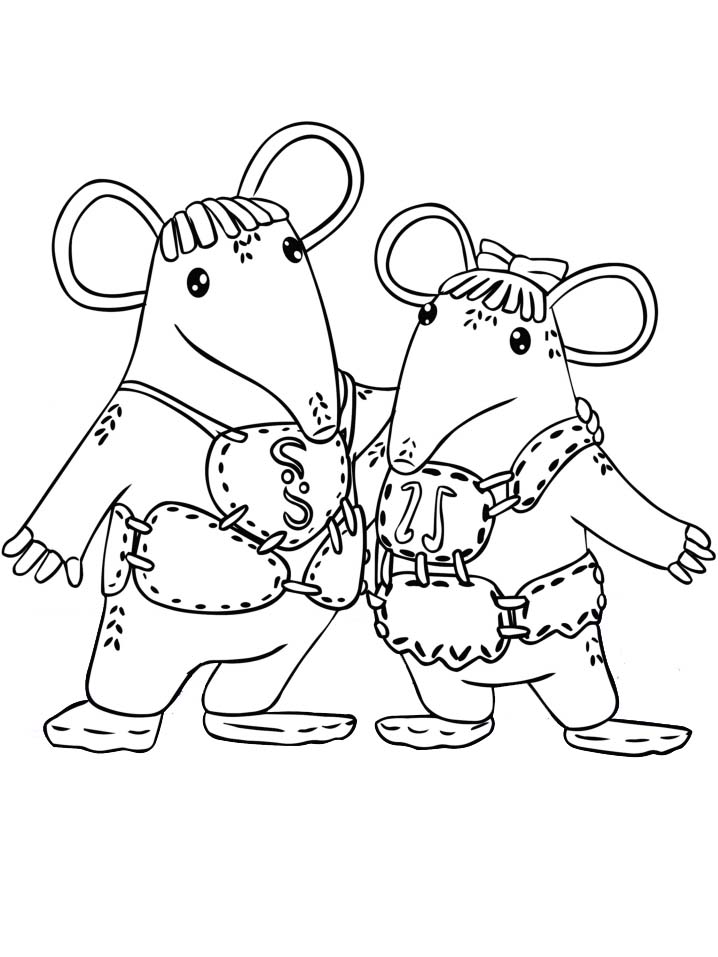 Dibujo de Clangers pequeños y pequeños para Colorear