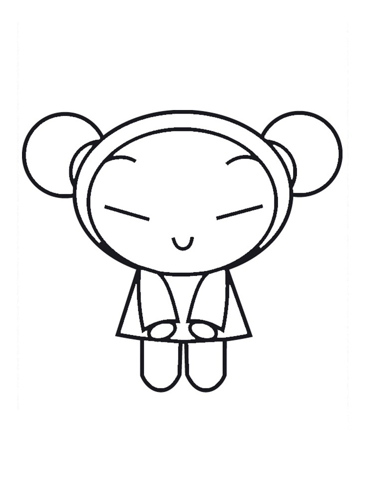 Dibujo de Adorable Pucca para Colorear