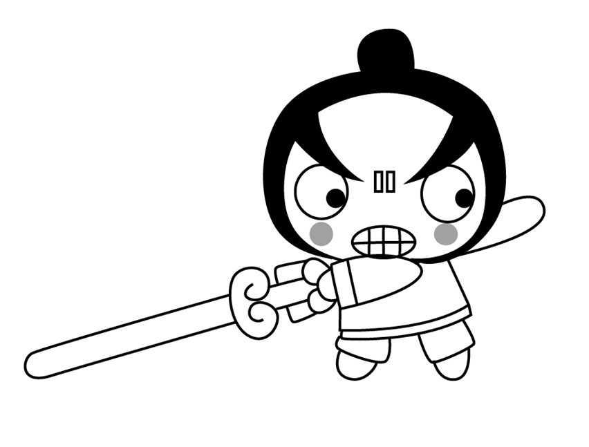 Dibujo de Chang de Pucca para Colorear