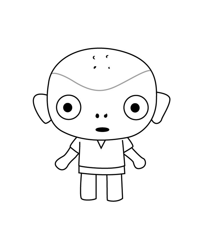 Dibujo de Dada de Pucca para Colorear