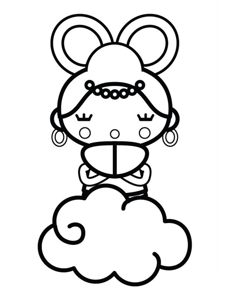 Dibujo de Doncellas del Maestro Soo para Colorear