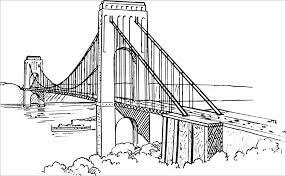 Dibujo de Puente Colgante para Colorear