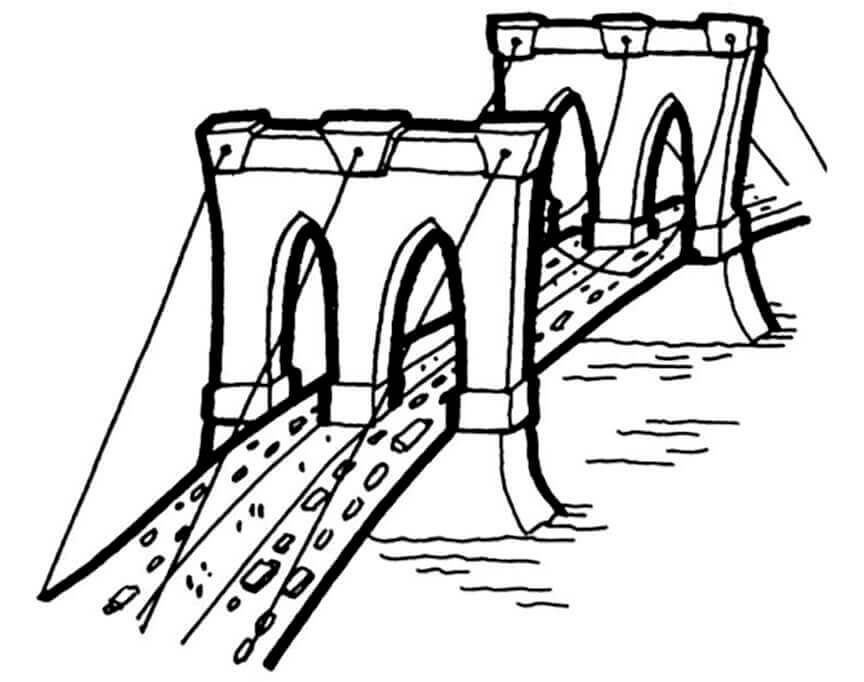 Dibujo de Puente Enorme para Colorear