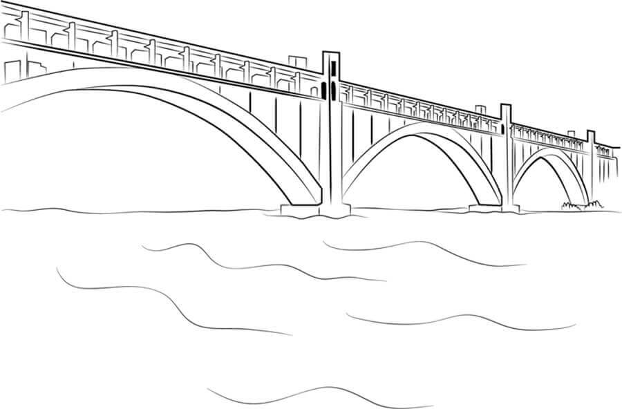 Dibujo de Puente Grande para Colorear