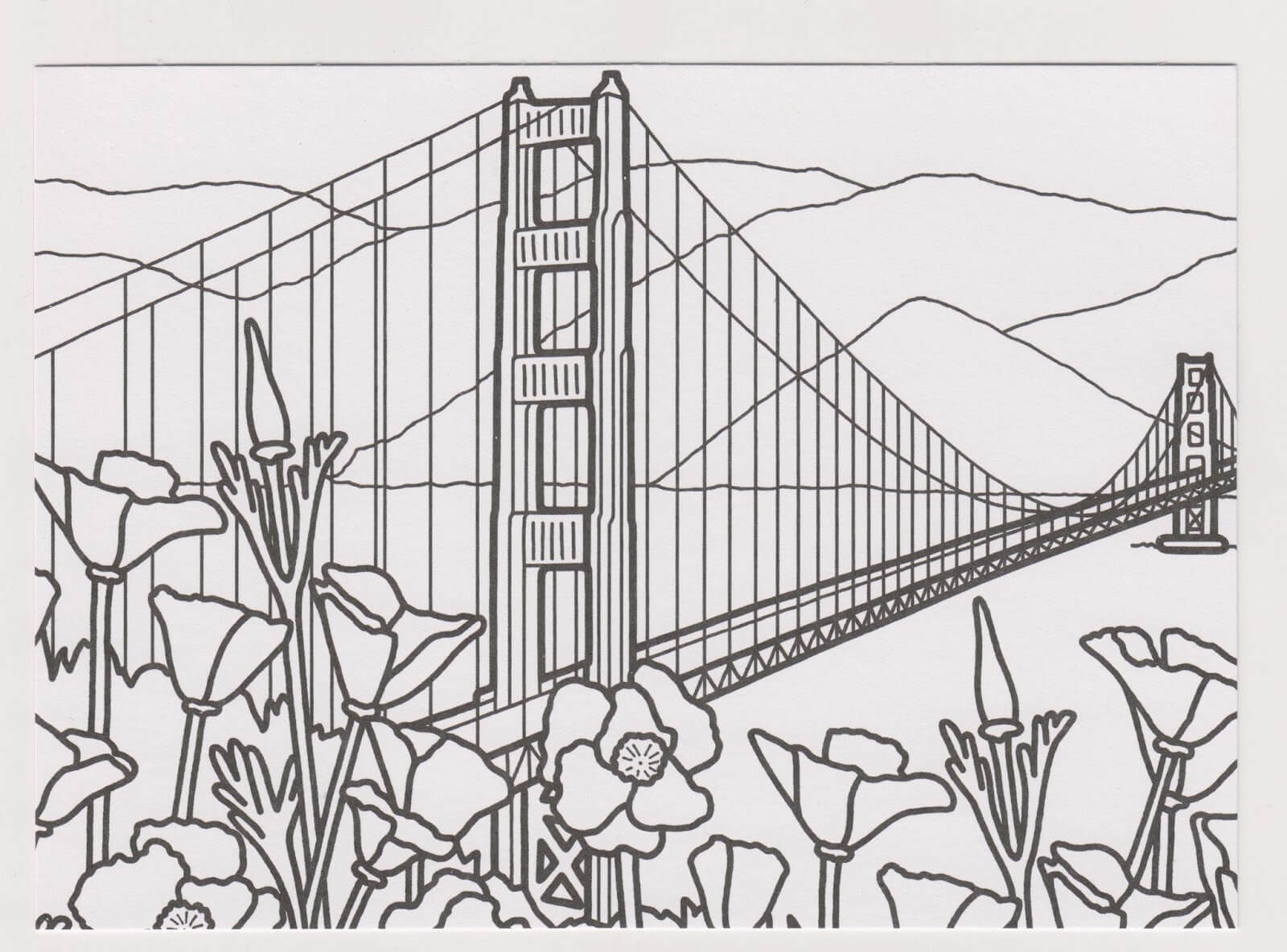 Dibujo de Puente Impresionante para Colorear